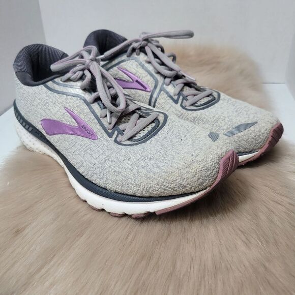 Brooks Adrenaline GTS 20,1202961B030 Women’s Gray Purple Running Shoes Size 9.5 - Picture 1 of 14